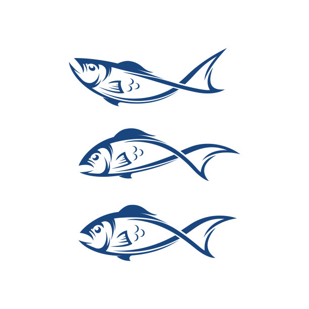 鱼标志模板创意符号图片下载