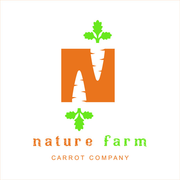 字母n胡萝卜标志图片下载