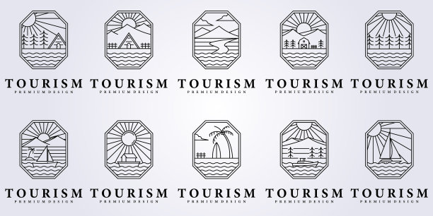 线海洋航海冒险标志图标符号图片下载