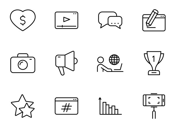 博客线矢量图标隔离在白色。博客大纲图标设置为网页和UI设计，移动应用程序和打印polygraphy图片下载