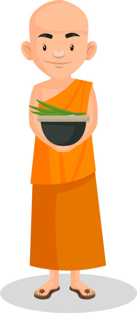 印度城市僧侣卡通人物图片下载