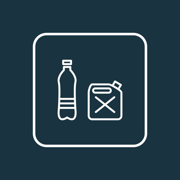 塑料瓶图标线条象征优质品质图片下载