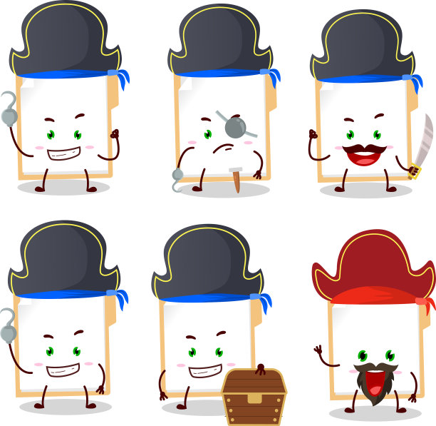 卡通人物棕色马尼拉夹图片下载