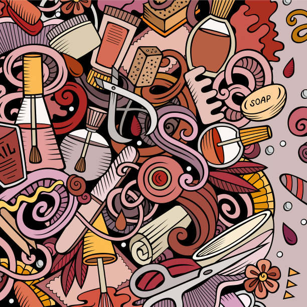 浴室手绘涂鸦浴室框卡图片下载