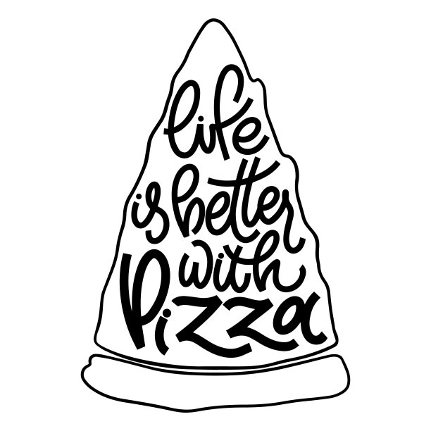 关于披萨片的有趣引用。图片下载