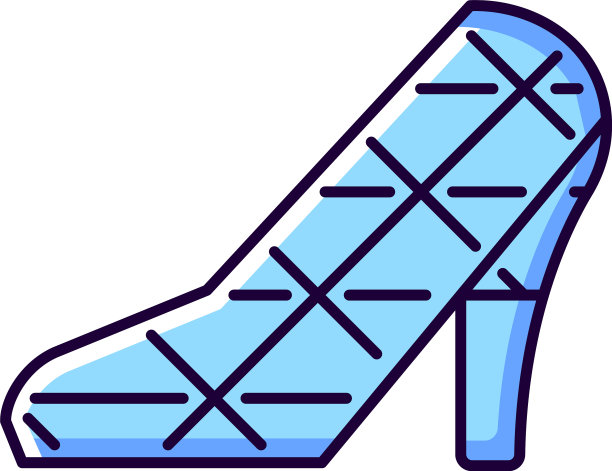 高跟鞋婚礼教堂蓝色RGB颜色图标图片下载