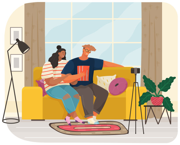 男人和女人录制视频直播在线播客图片下载