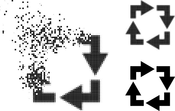 消失和半色调点回收字形图片下载