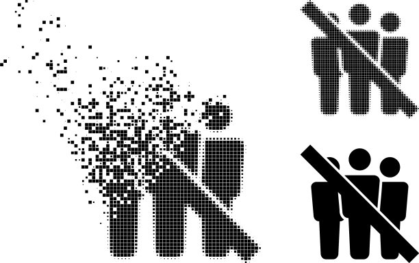 散色和半色调像素没有人字形图片下载