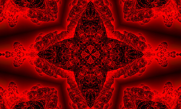 吸血鬼标志的数字可视化。Bloddy万花筒。图片下载