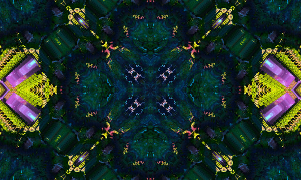 抽象现代建筑建筑结构。城市未来户外场景为背景电脑虚拟现实游戏，形象为幻想概念图片下载