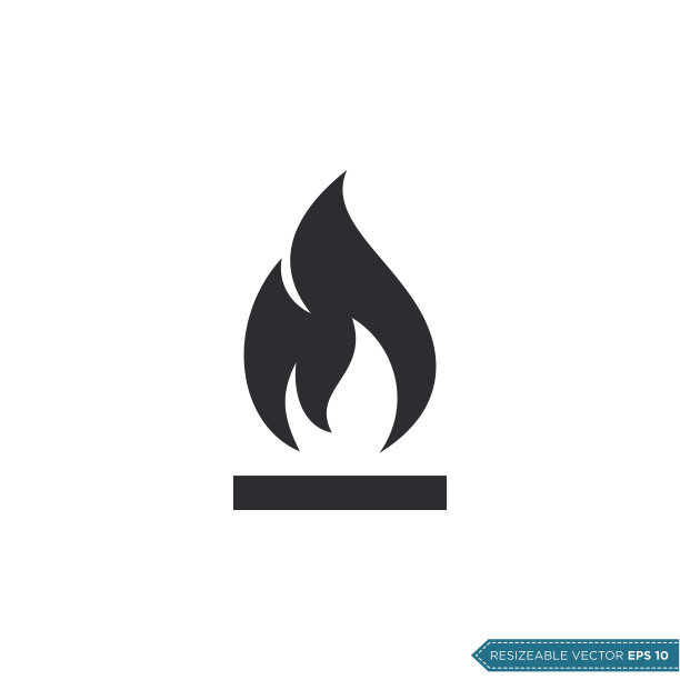 易燃液体。包装标志图标矢量模板平面设计图片下载