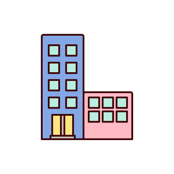 城镇建筑图标图片下载