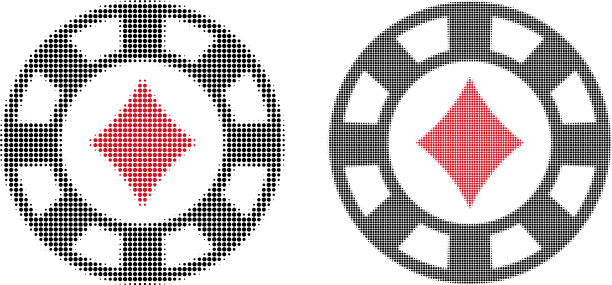 点半色调钻石赌场芯片图标图片下载