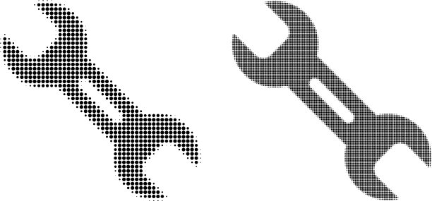 点半色调扳手工具图标图片下载