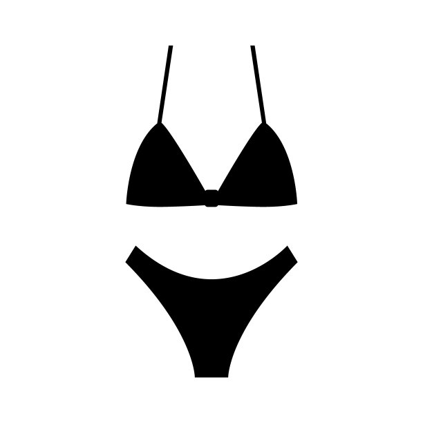 泳装简单的图标黑色。矢量插图。EPS10图片下载