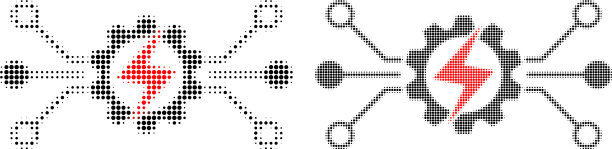 像素半色调能源高科技图标图片下载