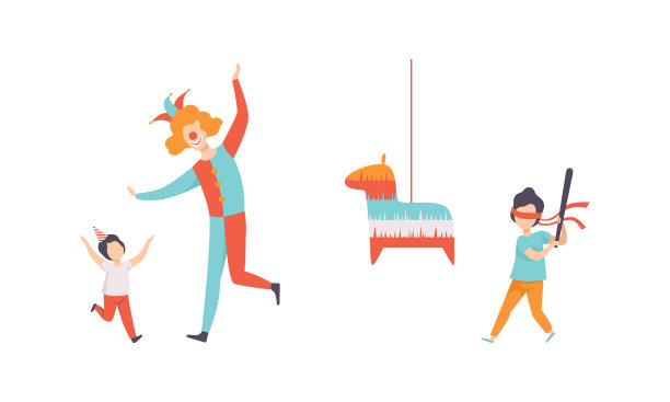 孩子们庆祝生日，孩子们玩得很开心图片下载