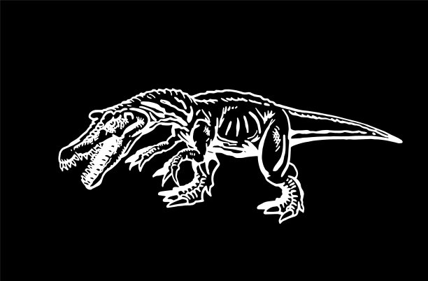 黑色的图形暴龙图片下载