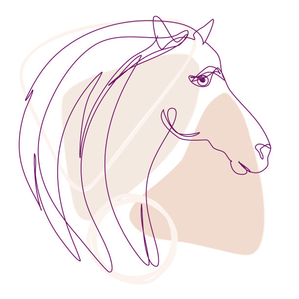 马头的艺术风格在连续线孤立图片下载