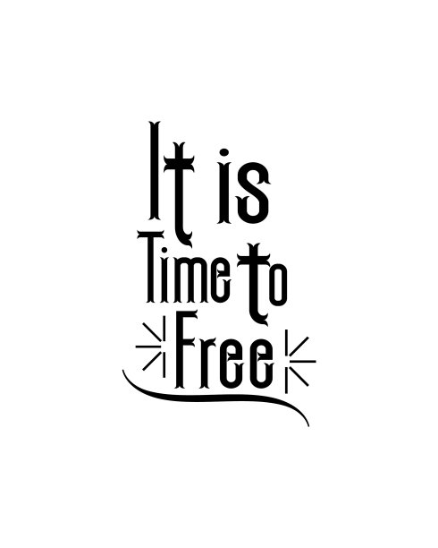 是时候自由手绘排版海报图片下载