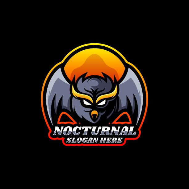 标志猫头鹰运动和运动风格图片下载