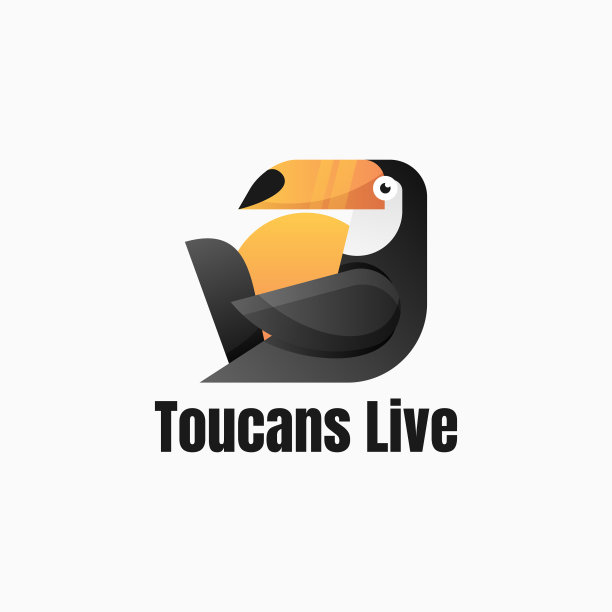 标志巨嘴鸟渐变彩色风格图片下载