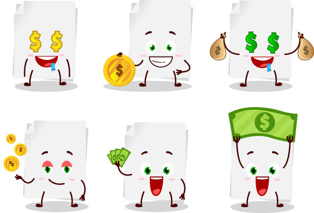 白纸上的卡通人物很可爱图片下载