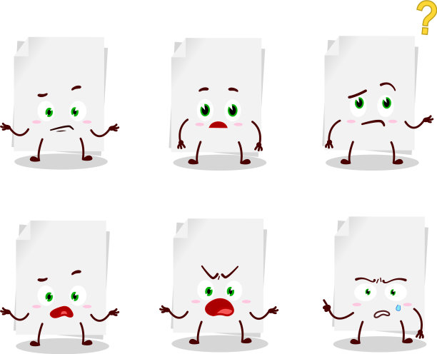 卡通人物空白纸图片下载