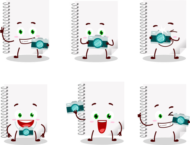 带螺旋的摄影师职业表情符号图片下载