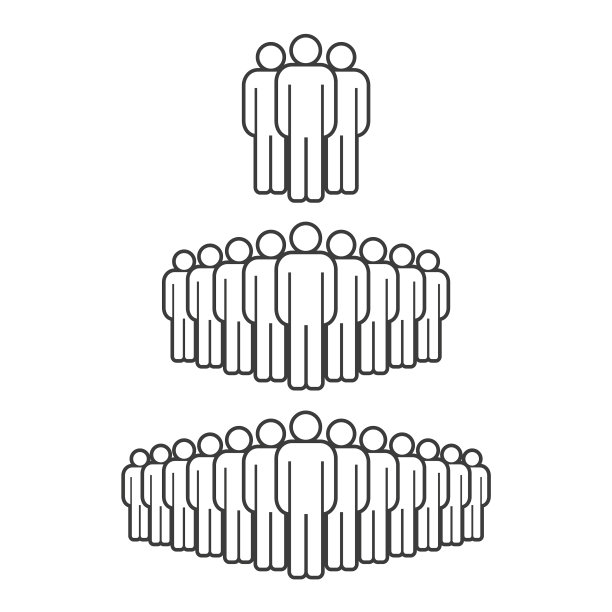 小、中、大群体人群男性图片下载