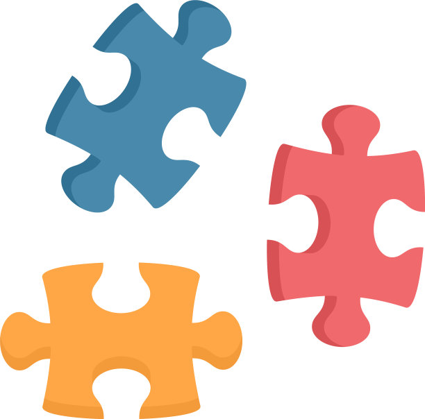 拼图图标平坦孤立的图片下载