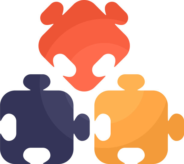 拼图部分图标扁平孤立图片下载