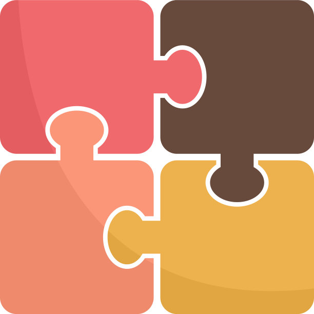 开发谜题图标扁平孤立图片下载