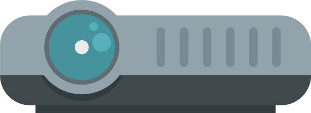 现代投影仪图标平面隔离图片下载