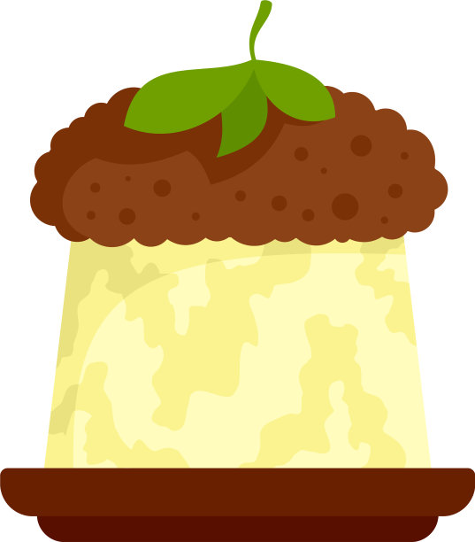 希腊果冻蛋糕图标平孤立图片下载