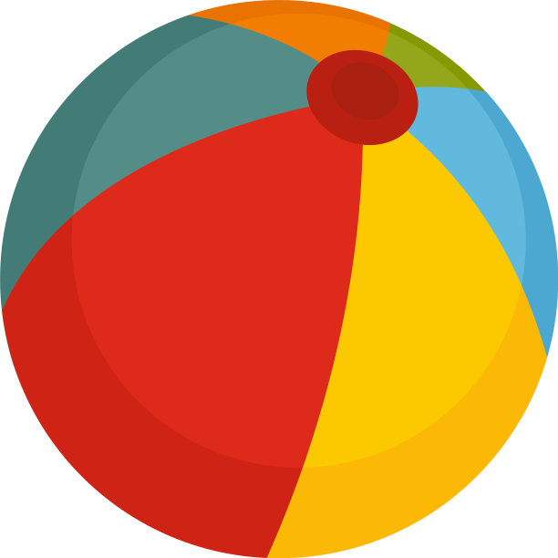 沙滩球图标平孤立图片下载