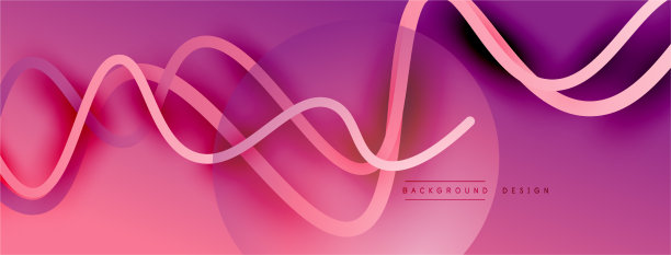 抽象梯度背景与波浪线图片下载