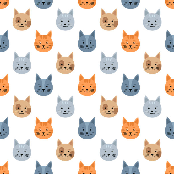 与猫的无缝模式图片下载