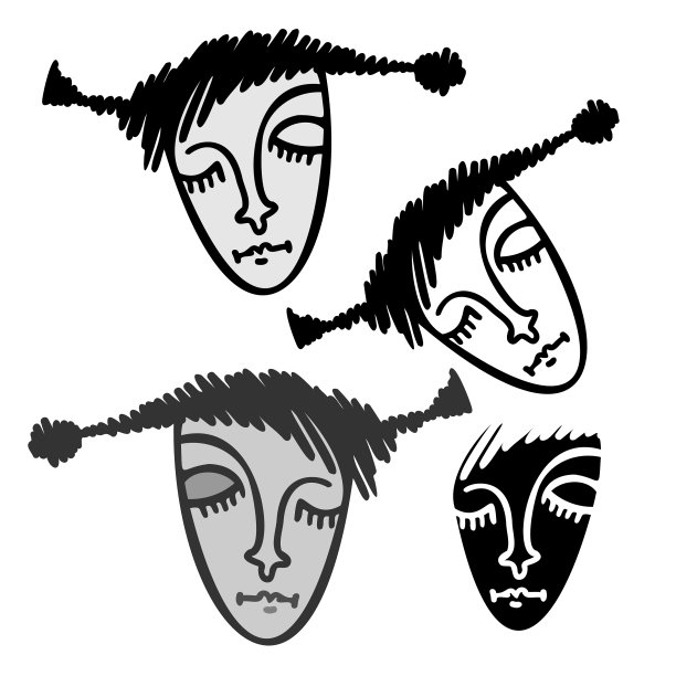 孤立的黑白集图片下载