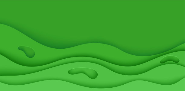 抽象的绿色传单剪纸风格的剪纸图片下载