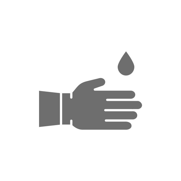 橡胶手套清洗灰色图标隔离上图片下载