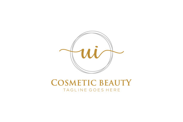 最初的UI女性化的标志美丽的字母和图片下载