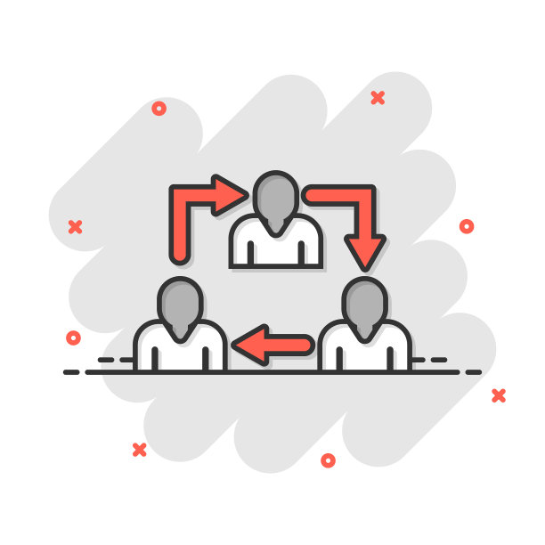 人们推荐图标在漫画风格的业务图片下载