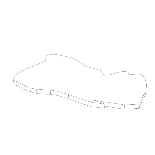 萨尔瓦多-三维黑色细轮廓剪影地图图片下载