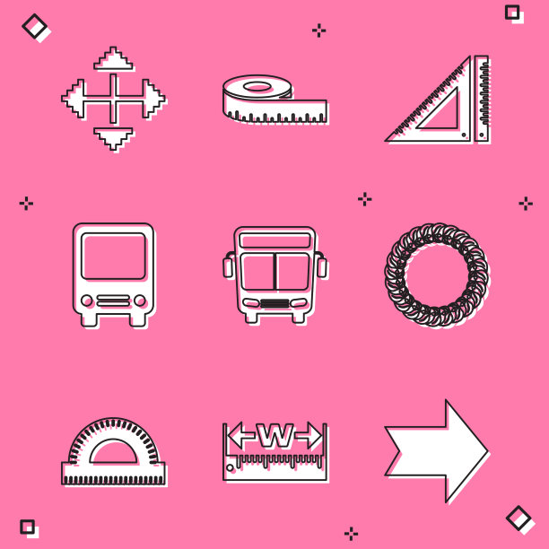 在卷尺的四个方向设置像素箭头图片下载