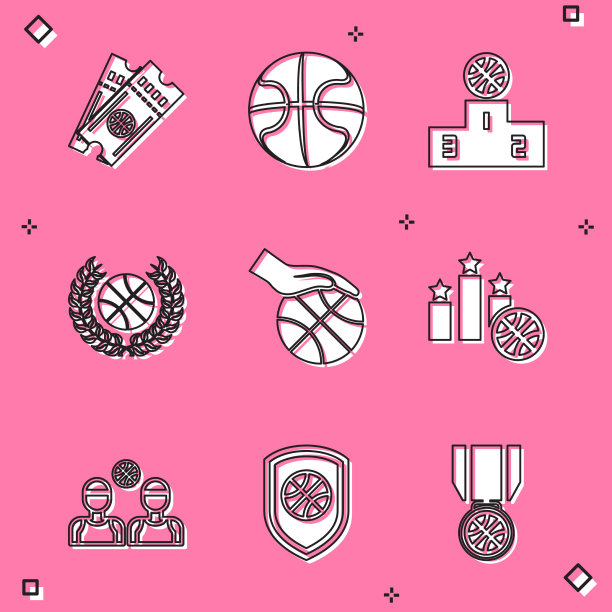 设置篮球比赛门票体育冠军领奖台图片下载