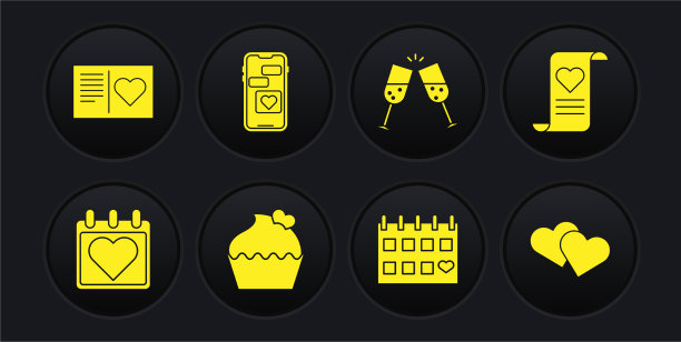 用爱心信封和日历做情人节礼物图片下载