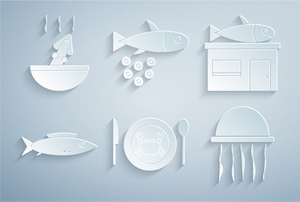 一盘螃蟹，一盘海鲜店的鱼图片下载