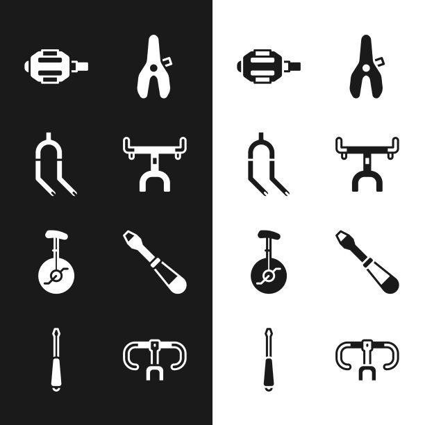 设置自行车车把叉踏板座独轮车图片下载